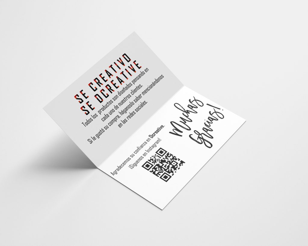 DCREATIVE Tarjeta Agradecimiento